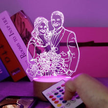 Load image into Gallery viewer, 16 Color Custom Photo 3D Lamp With Bluetooth - ISUNGIFTS