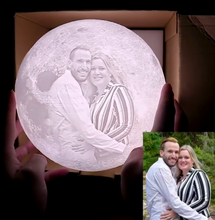 Load image into Gallery viewer, Personalized 3D Photo Moon Lamp - ISUNGIFTS