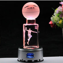 Load image into Gallery viewer, Custom 3D Crystal Football Music Bluetooth Photo Night Light - ISUNGIFTS
