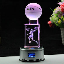 Load image into Gallery viewer, Custom 3D Crystal Football Music Bluetooth Photo Night Light - ISUNGIFTS