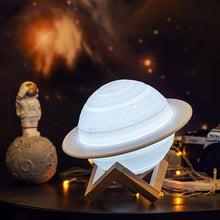Load image into Gallery viewer, 2020 New Rechargeable 3D Print Saturn Lamp 16 Colors Moon Night Light Gift with Remote