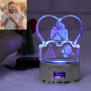 Custom 3D Photo Crystal Lamp Christmas Gifts - ISUNGIFTS