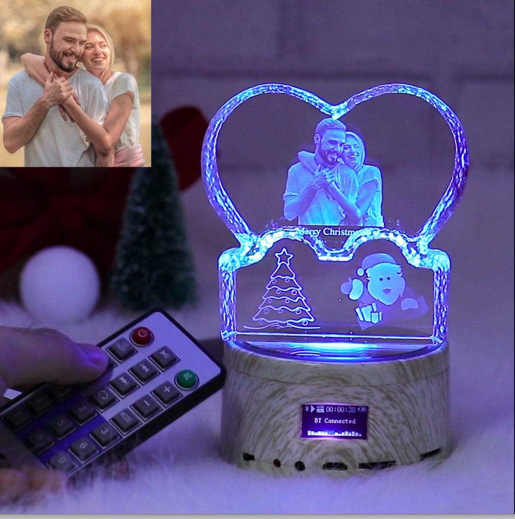 Custom 3D Photo Crystal Lamp Christmas Gifts - ISUNGIFTS