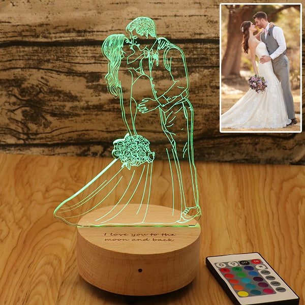 16 Color Custom Photo 3D Lamp With Bluetooth - ISUNGIFTS