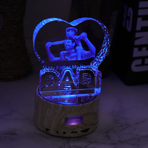 Personalized 3D Photo Crystal Music light - ISUNGIFTS