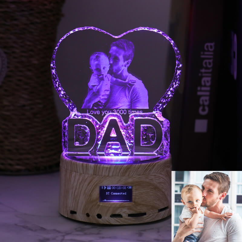 Personalized 3D Photo Crystal Music light - ISUNGIFTS