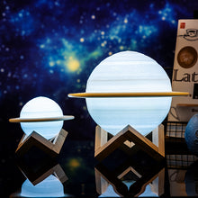 Load image into Gallery viewer, 2020 New Rechargeable 3D Print Saturn Lamp 16 Colors Moon Night Light Gift with Remote
