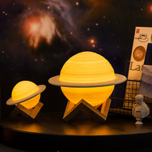 Load image into Gallery viewer, 2020 New Rechargeable 3D Print Saturn Lamp 16 Colors Moon Night Light Gift with Remote
