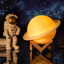 Load image into Gallery viewer, 2020 New Rechargeable 3D Print Saturn Lamp 16 Colors Moon Night Light Gift with Remote
